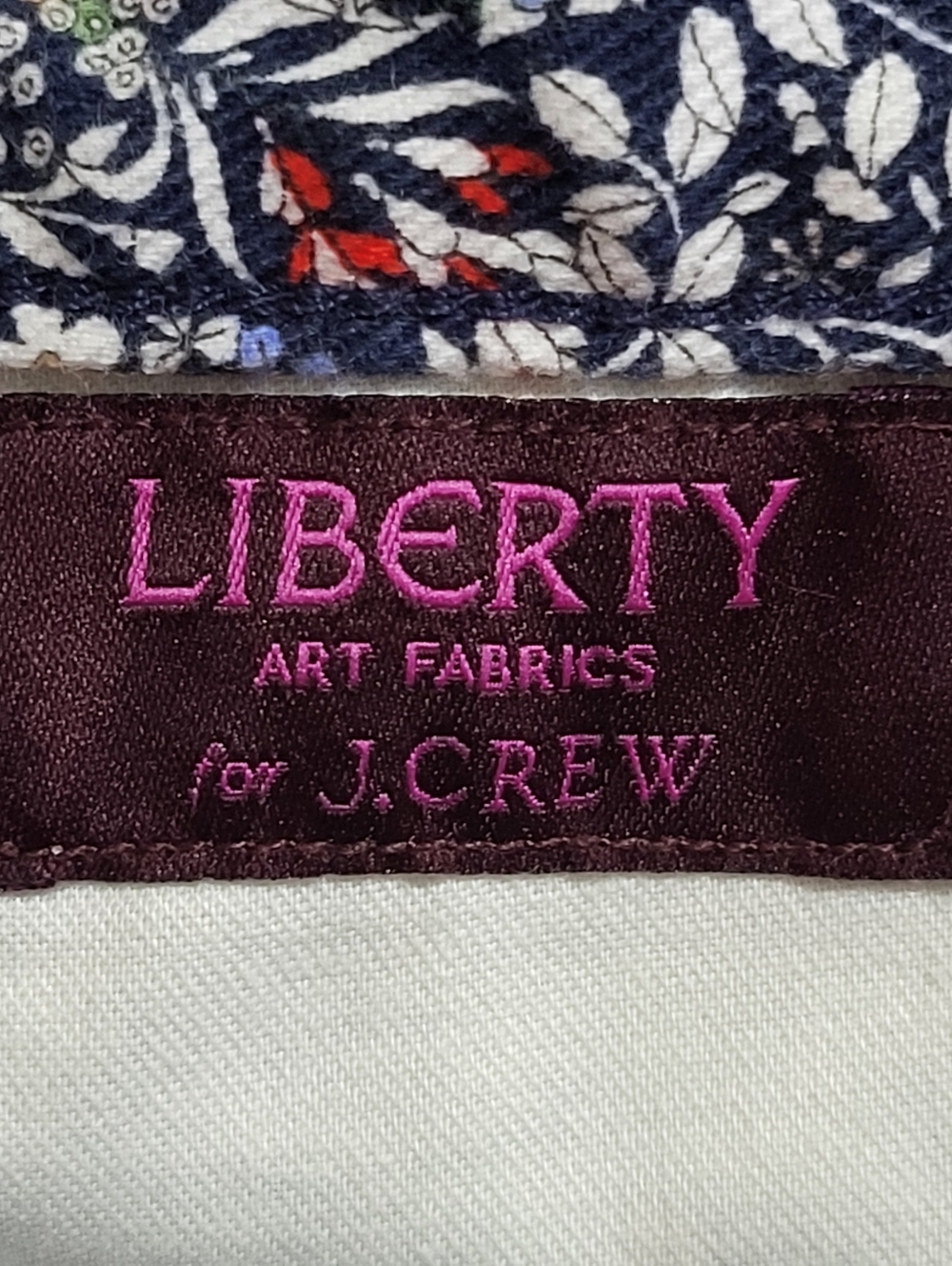 J. Crew Floral Ankle Jeans - Black, White & Red - Picture 6 of 15